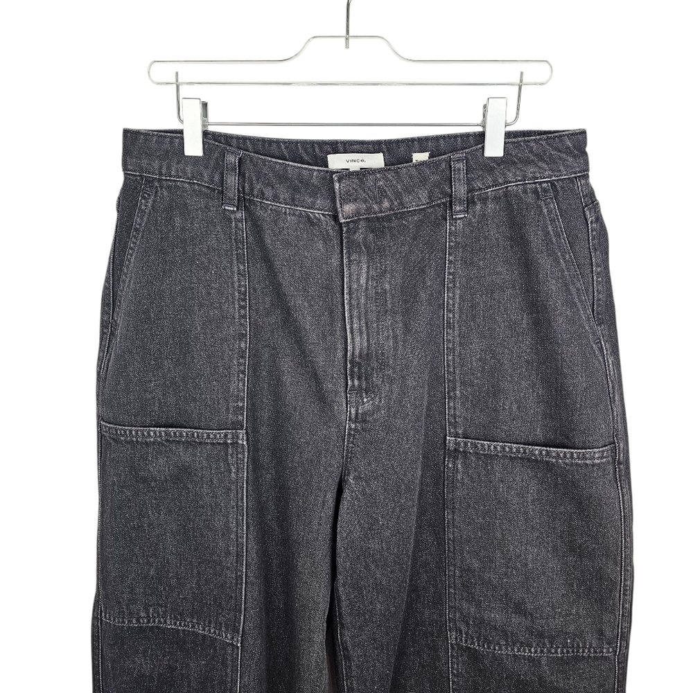 Vince Cotton Utility Crop Wide Leg Jeans NWT - Picture 6 of 15